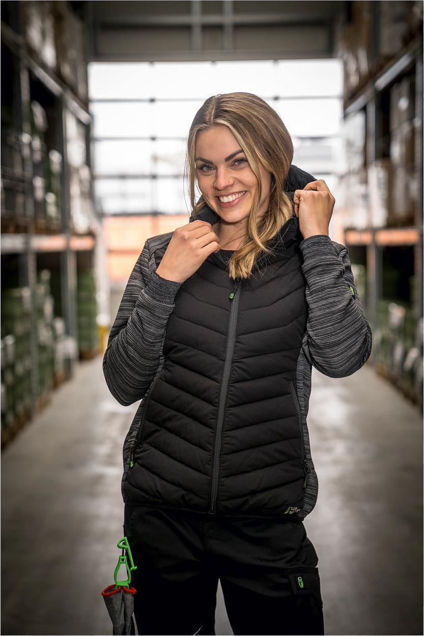 Damen-Hybridjacke CADHYJ05 Casual Line in Schwarz, Gr. 52 von Leibwächter