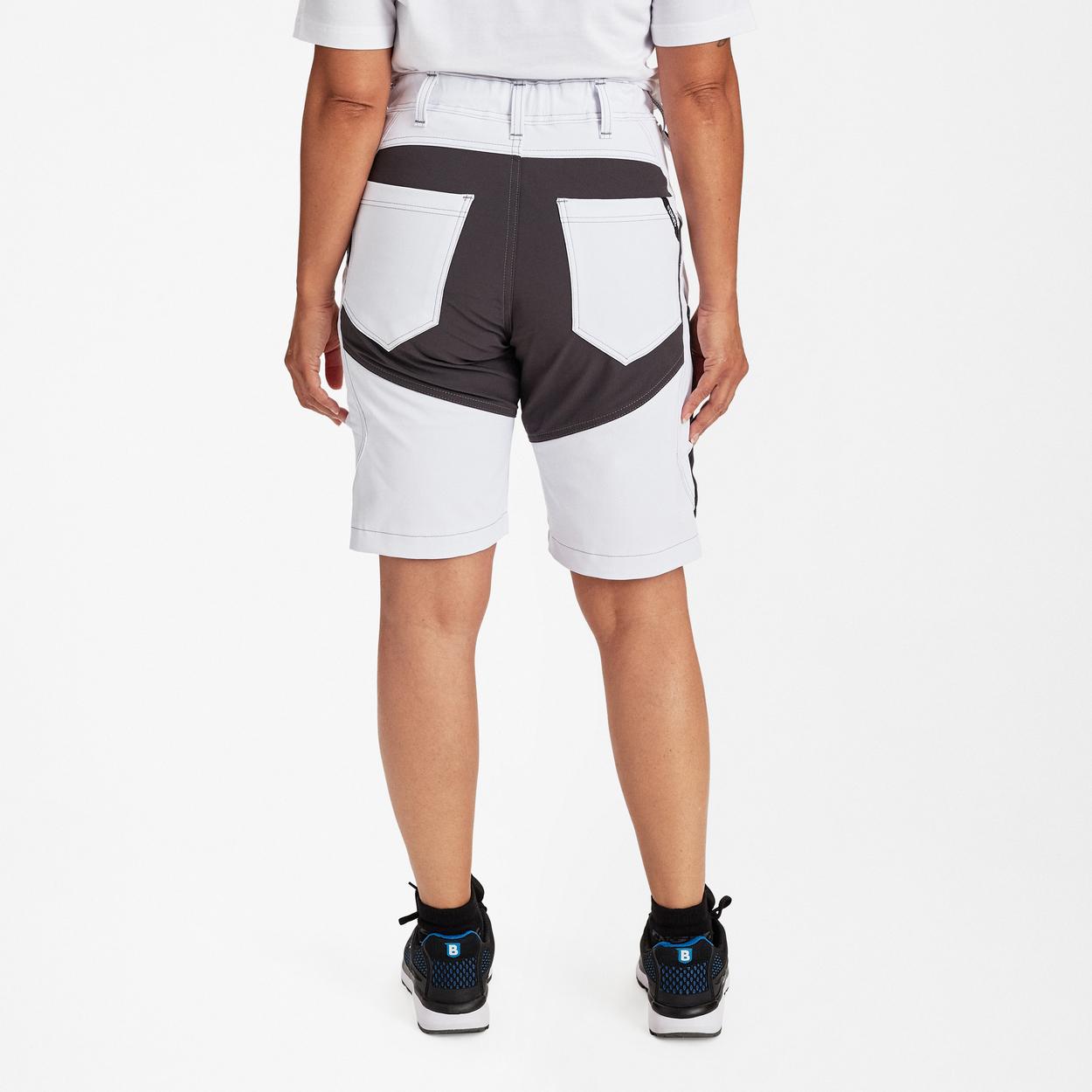 ENGEL X-treme Damen Arbeitsshorts mit 4-Wege-Stretch in Weiss, Größe 48