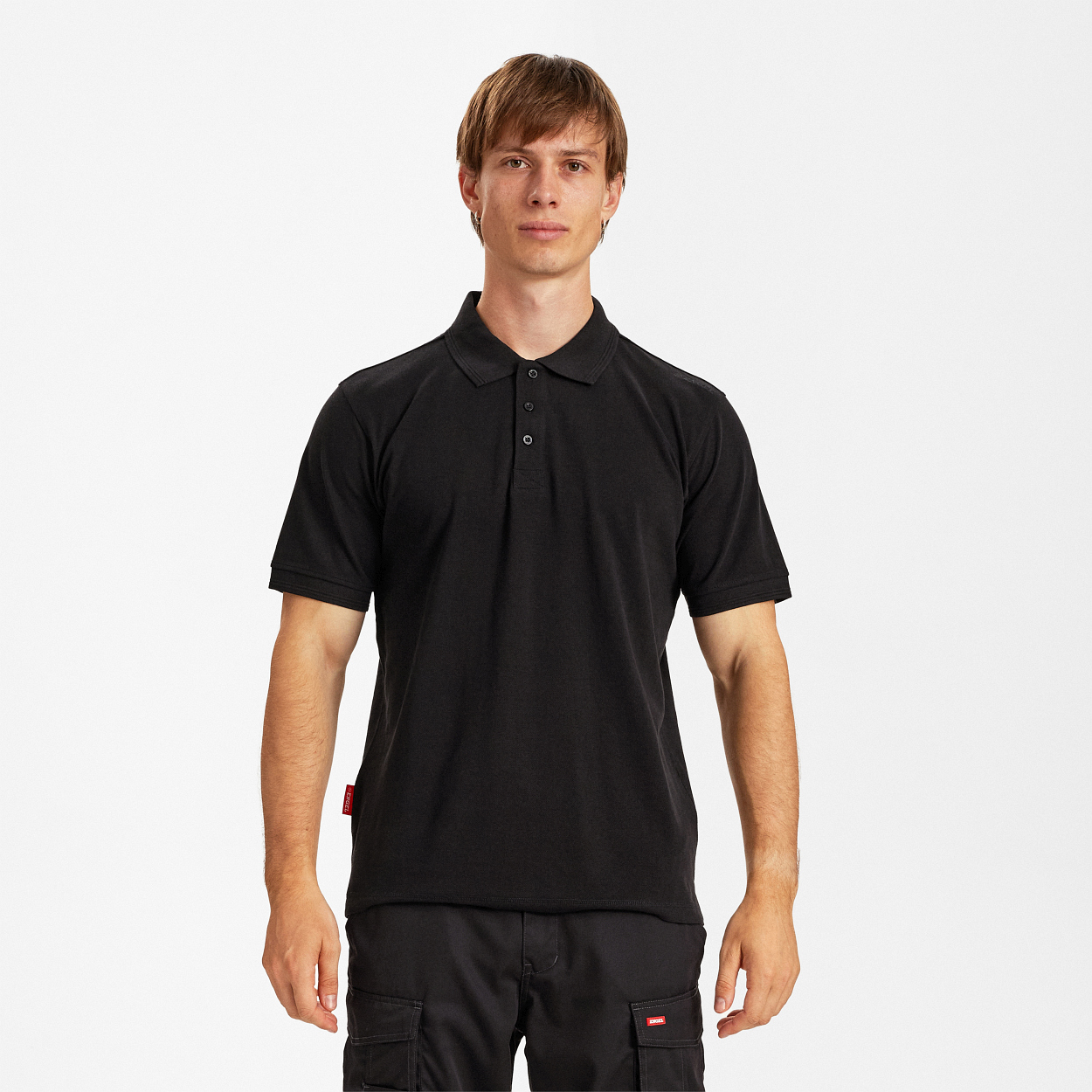 ENGEL Extend Poloshirt in Schwarz, Größe 2XL
