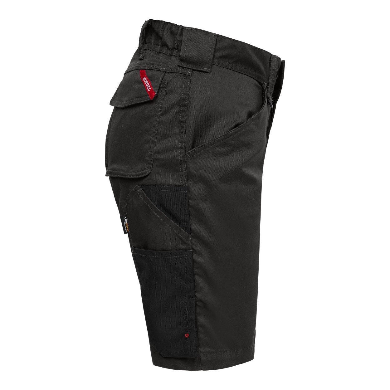 ENGEL Galaxy Damen Arbeitsshorts mit 2-Wege-Stretch in Anthrazitgrau/Schwarz, Größe 48