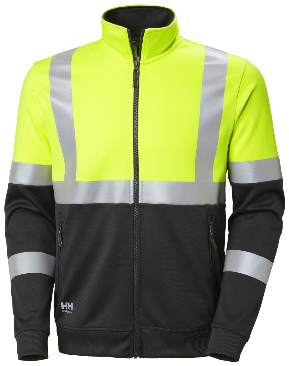 Zip Sweatshirt Klasse 1 Addvis in Yellow, Gr. L von Helly Hansen Workwear