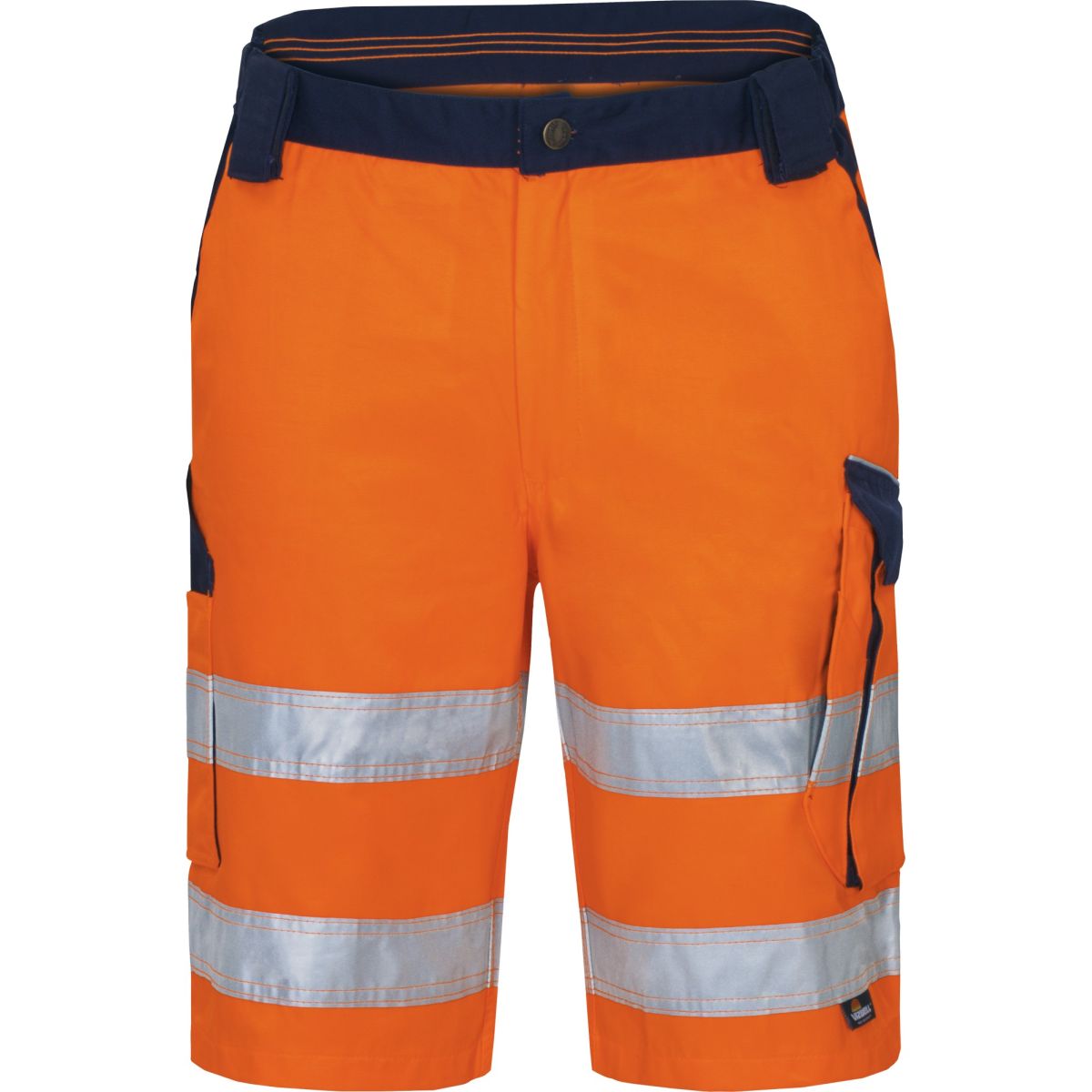 Warnschutz-Kontrast-Short leuchtorange-marine von Vizwell Warnschutz-Kontrast-Short leuchtorange-marine von Vizwell