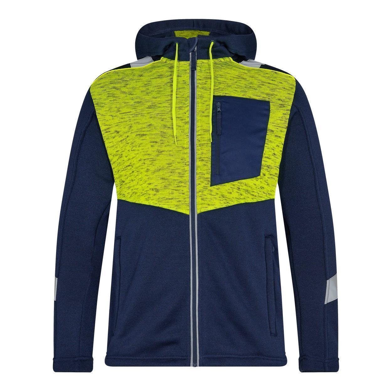 ENGEL Cargo 8870-256 Strickcardigan in Blue Ink/Gelb, Größe XS