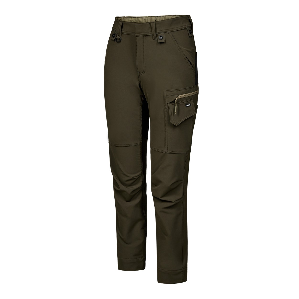 ENGEL Entire Damen Servicehose mit 4-Wege Stretch in Forest Green/Schwarz, Größe 48