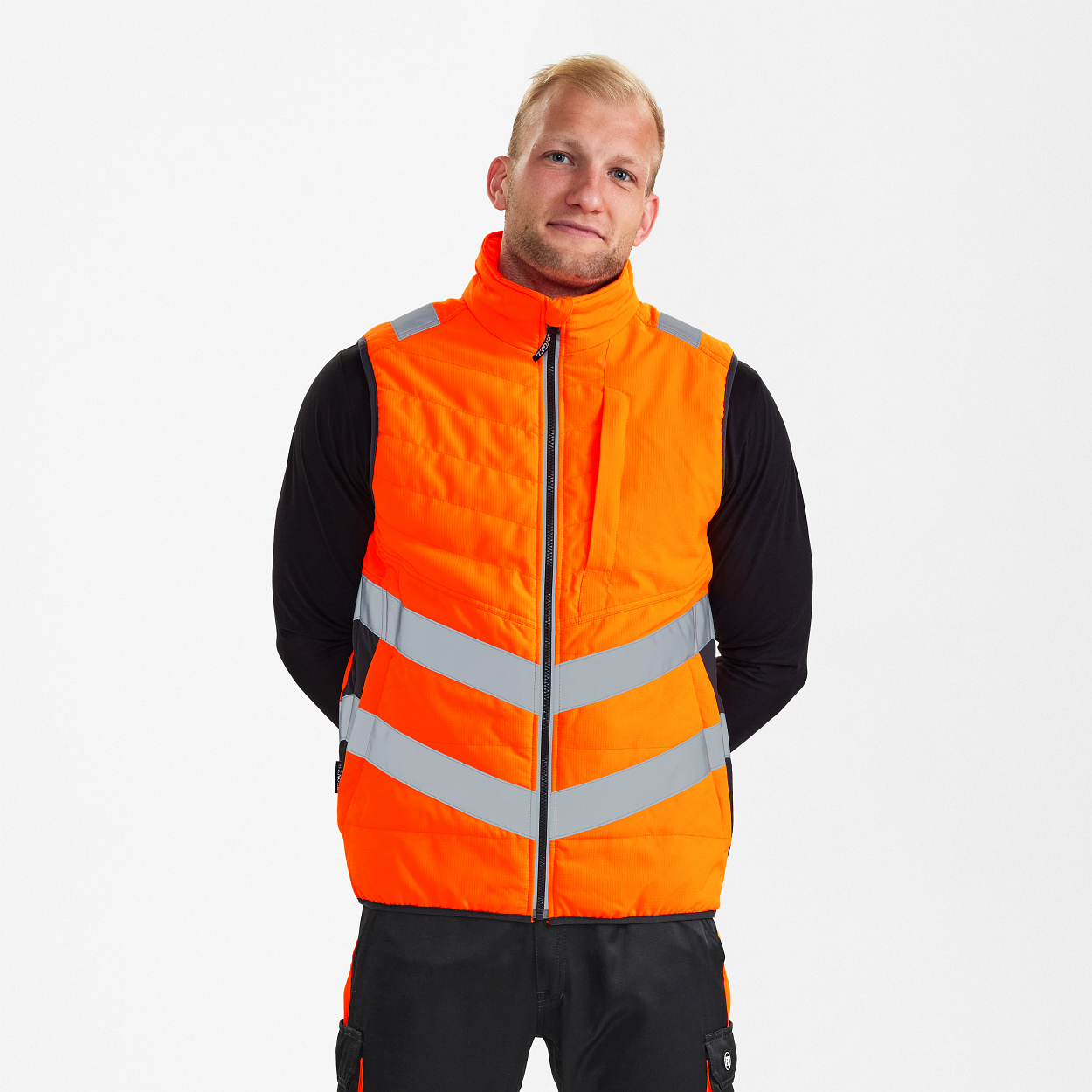 ENGEL Safety Stepp-Innenweste in Orange/Anthrazit Grau, Größe XS