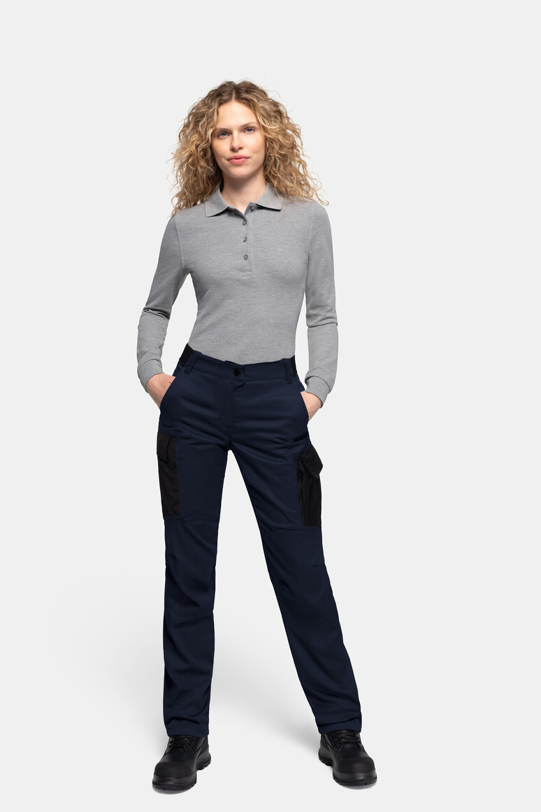 HAKRO 714 DAMEN WORKER-PERFORMANCEHOSE X-STRETCH ECO in Tinte, Größe 3XL