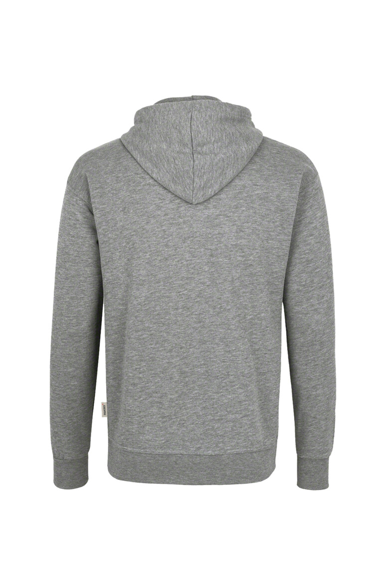 HAKRO 560 Kapuzen-Sweatshirt Bio-Baumwolle GOTS in Grau meliert, Größe 6XL