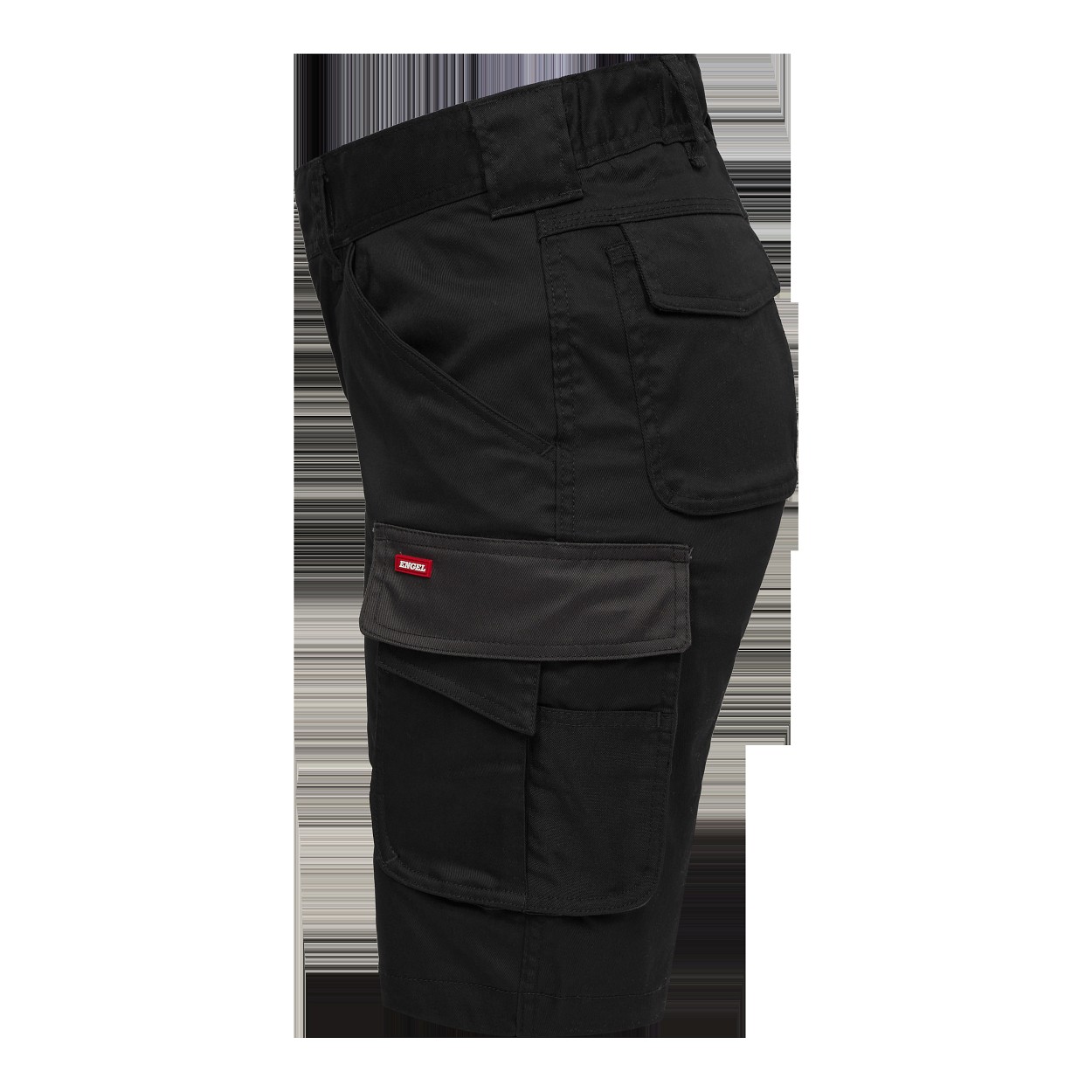 ENGEL Galaxy Damen Arbeitsshorts mit 2-Wege-Stretch in Schwarz/Anthrazit Grau, Größe 36