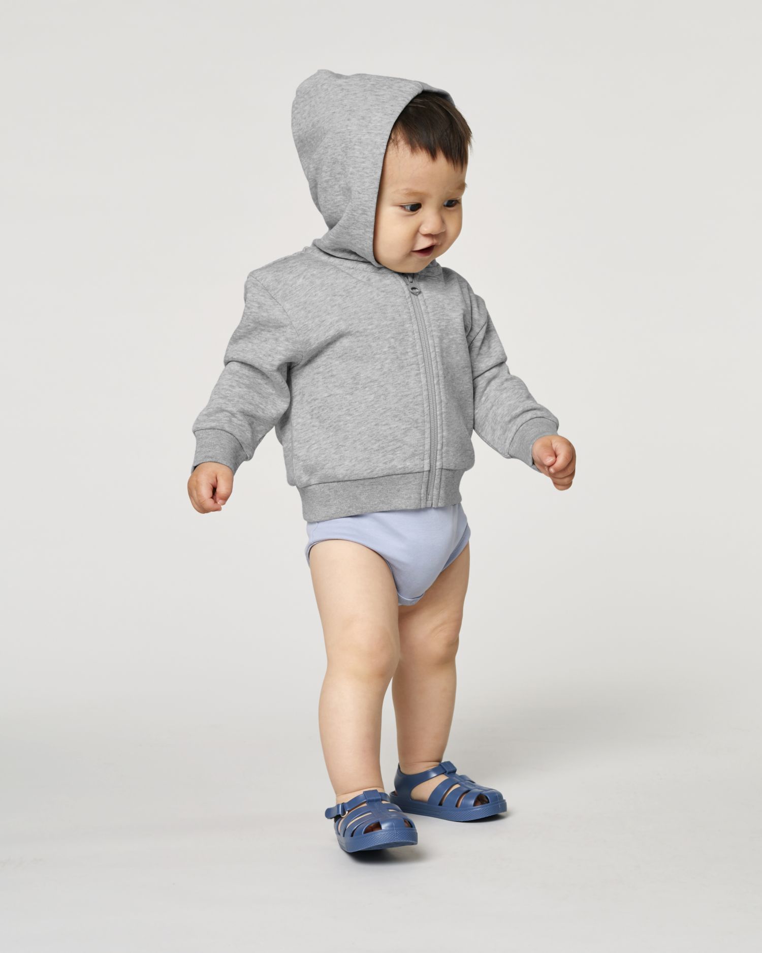 Kinder Durchgehende Sweatshirt Baby Connector in Heather Grey, Gr. 24-36 Monate / 92-98cm von Stanley/Stella