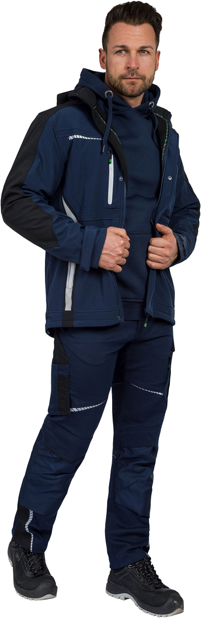 Softshelljacke Flex Line Marine/Schwarz FLEXS, Gr. 2XL von Leibwächter