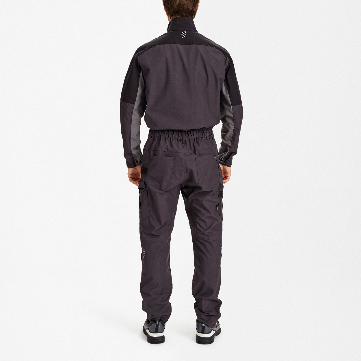 ENGEL Entire Overall mit Stretch in Anthrazitgrau/Schwarz, Größe XS