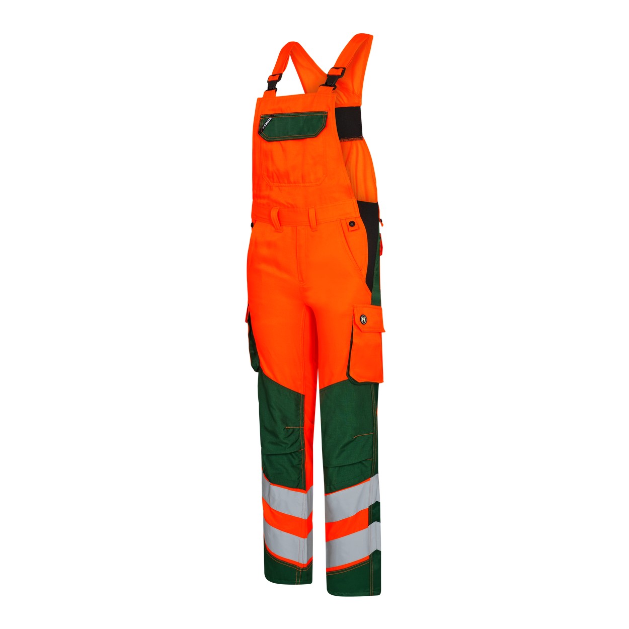 ENGEL Safety Light Damen Latzhose in Orange/Grün, Größe 48