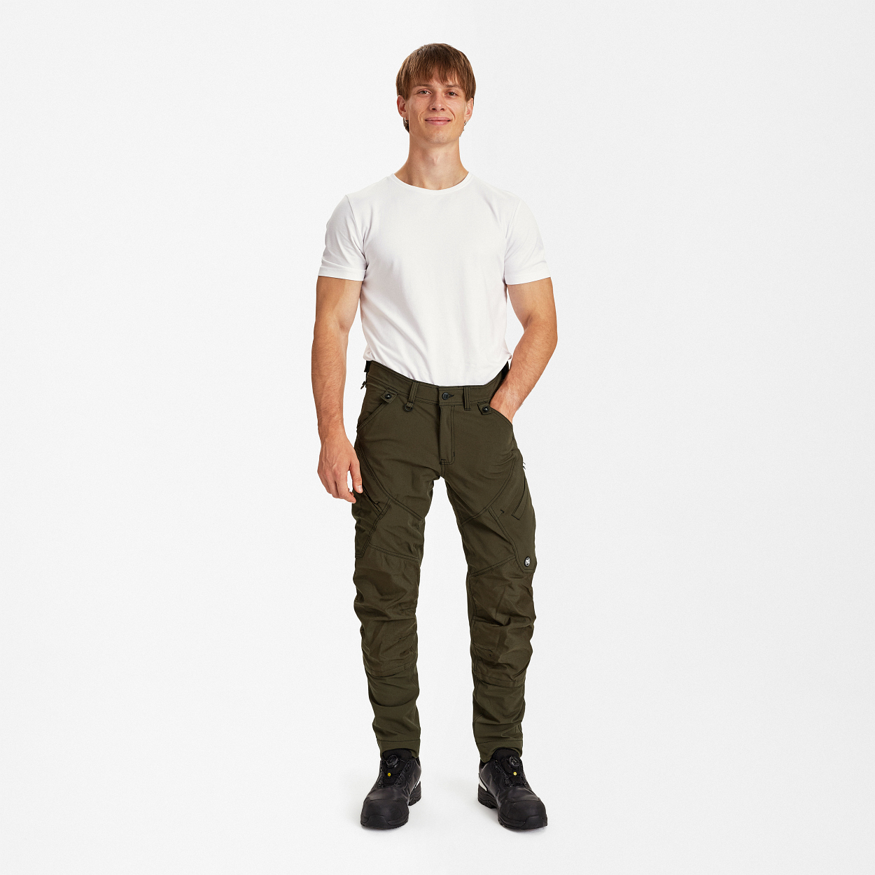 ENGEL X-treme Handwerkerhose mit 4-Wege-Stretch in Forest Green, Größe 26