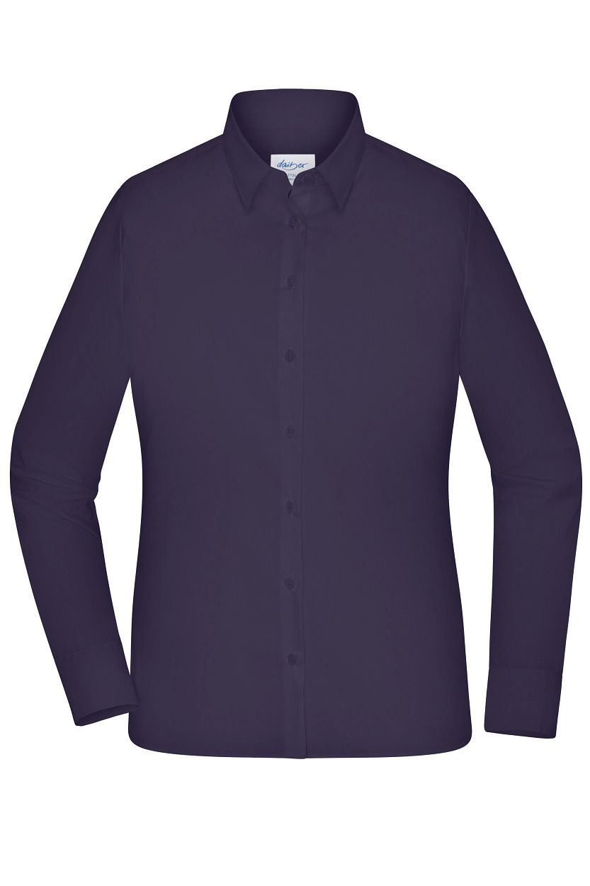 Ladies' Shirt - MODERN FIT - "JN1373" in Deep-Purple, Größe 2XL - Daiber