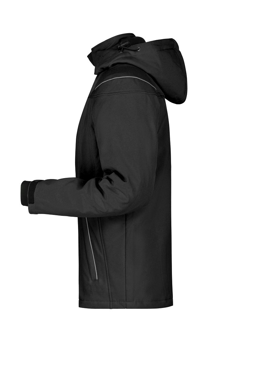 Men’s Winter Softshell Jacket "JN1000" in Black, Größe 5XL - Daiber