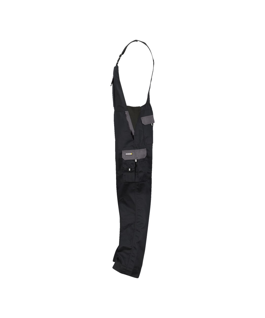 Zweifarbige Arbeitslatzhose "DASSY® Calais" in SCHWARZ/ZEMENTGRAU, Größe 58 - langer Schritt PESCO61