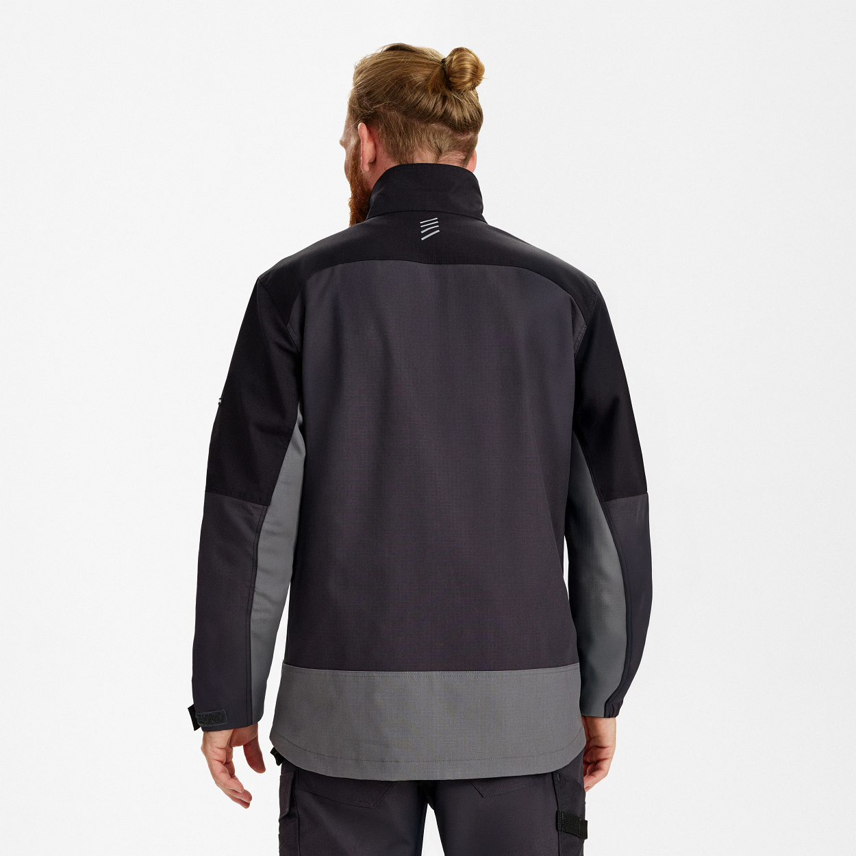 ENGEL Entire Arbeitsjacke mit Stretch in Anthrazitgrau/Schwarz, Größe XS