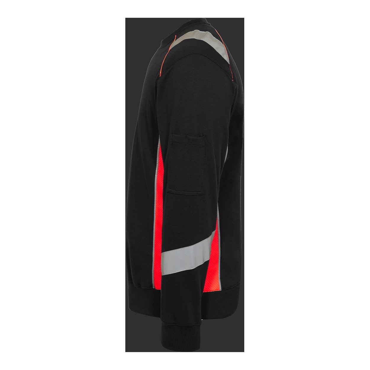 ENGEL Cargo Sweatshirt in Schwarz/Rot, Größe XS