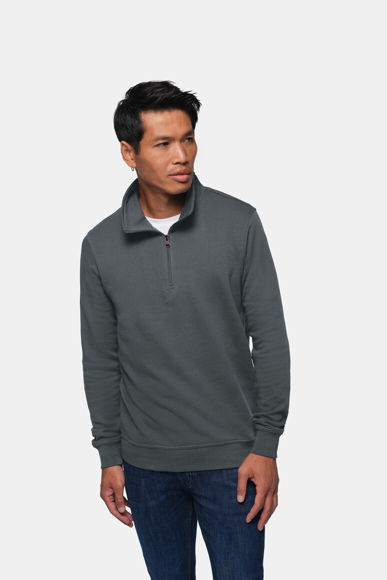 HAKRO 451 Zip-Sweatshirt Premium in Anthrazit, Größe 6XL