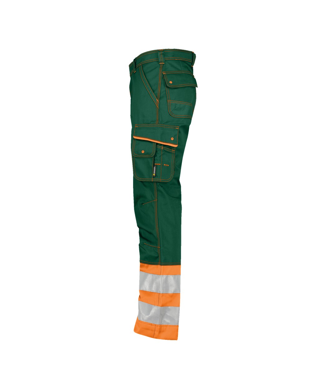 Warnschutzhose "DASSY® Phoenix" in FLASCHENGRÜN/NEONORANGE, Größe 58 - langer Schritt PESCO64