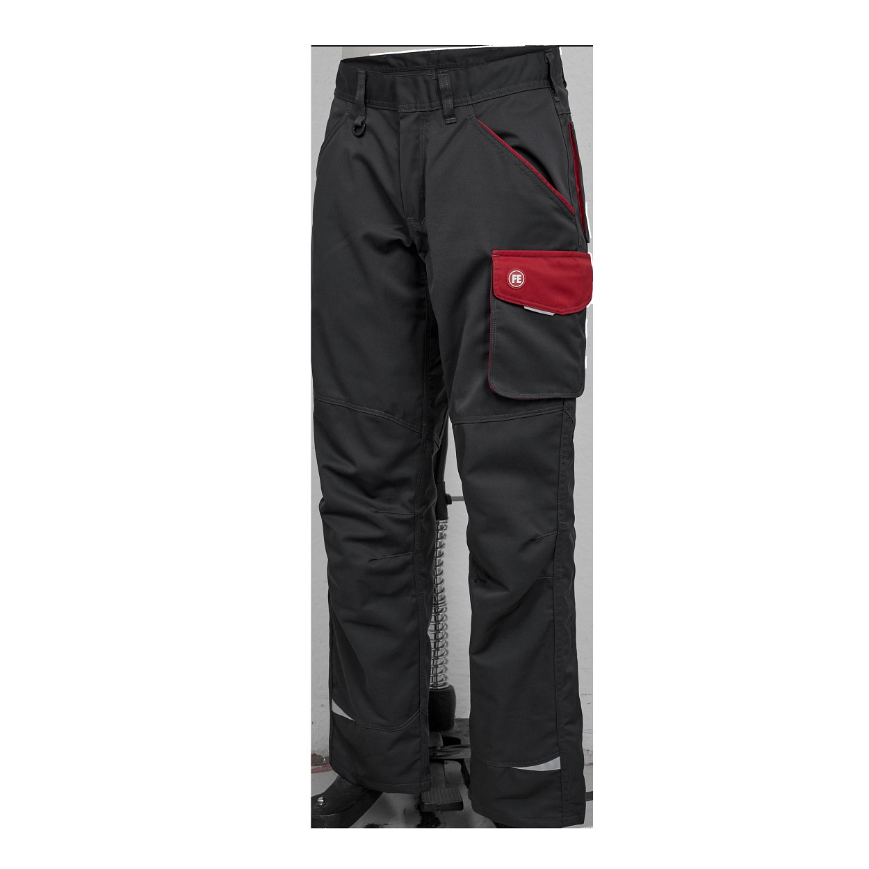 ENGEL Galaxy Light Arbeitshose in Anthrazit Grau/Tomato Red, Größe 106