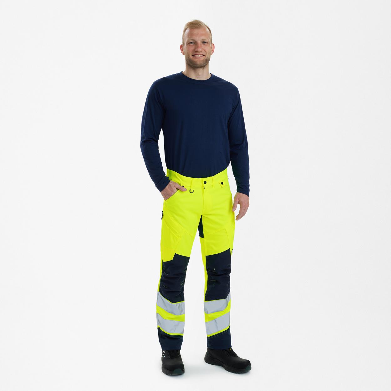 ENGEL Safety Light Arbeitshose in Gelb/Blue Ink, Größe 30