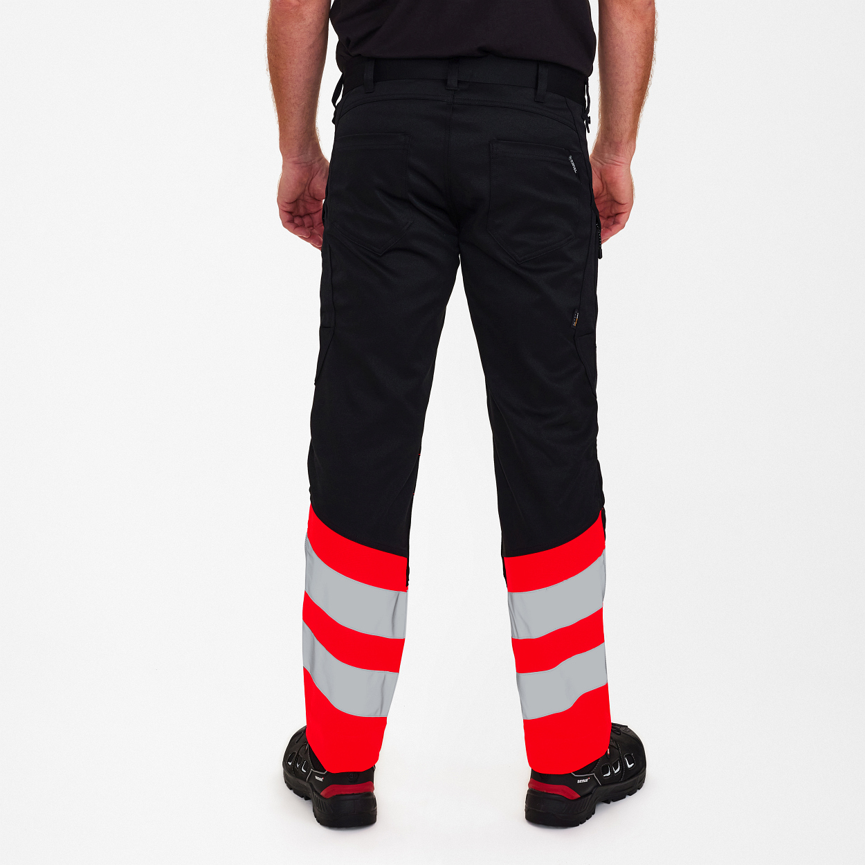 ENGEL Safety Hose in Schwarz/Rot, Größe 26