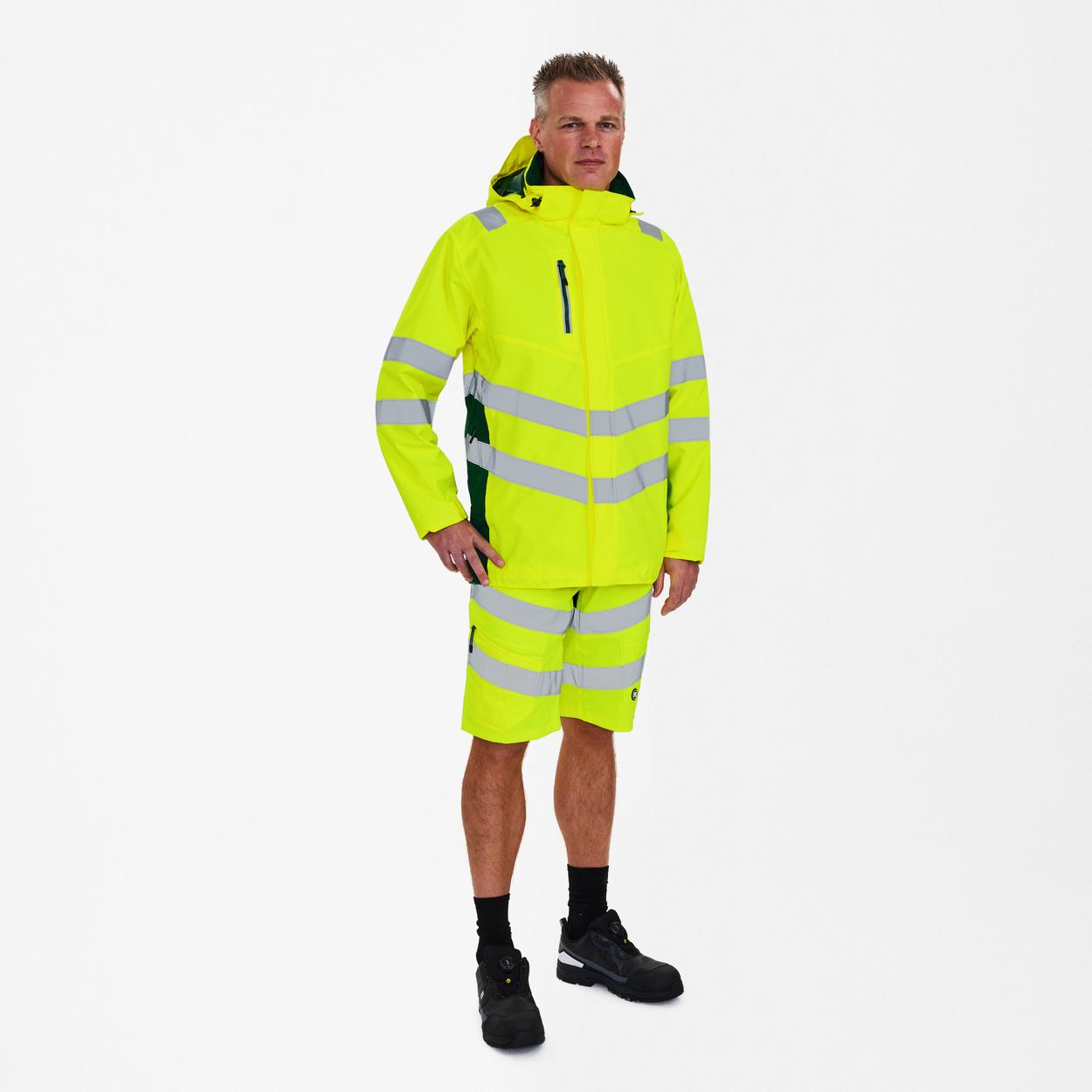 ENGEL Safety Shellparka in Gelb/Grün, Größe XS