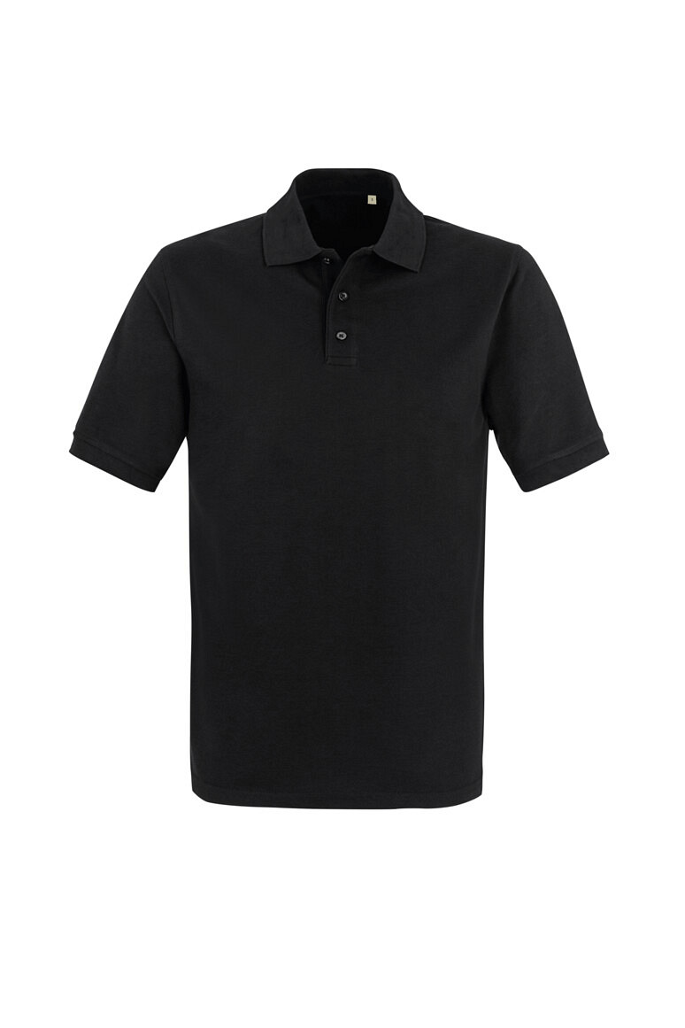 HAKRO 503 Label Free Poloshirt Heavy MIKRALINAR® ECO in schwarz, Größe 6XL