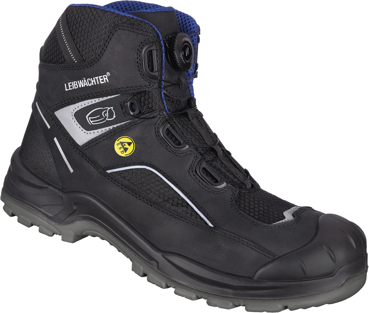 Stiefel niedrig L6141 Porto in Schwarz, Gr. 48 von Leibwächter