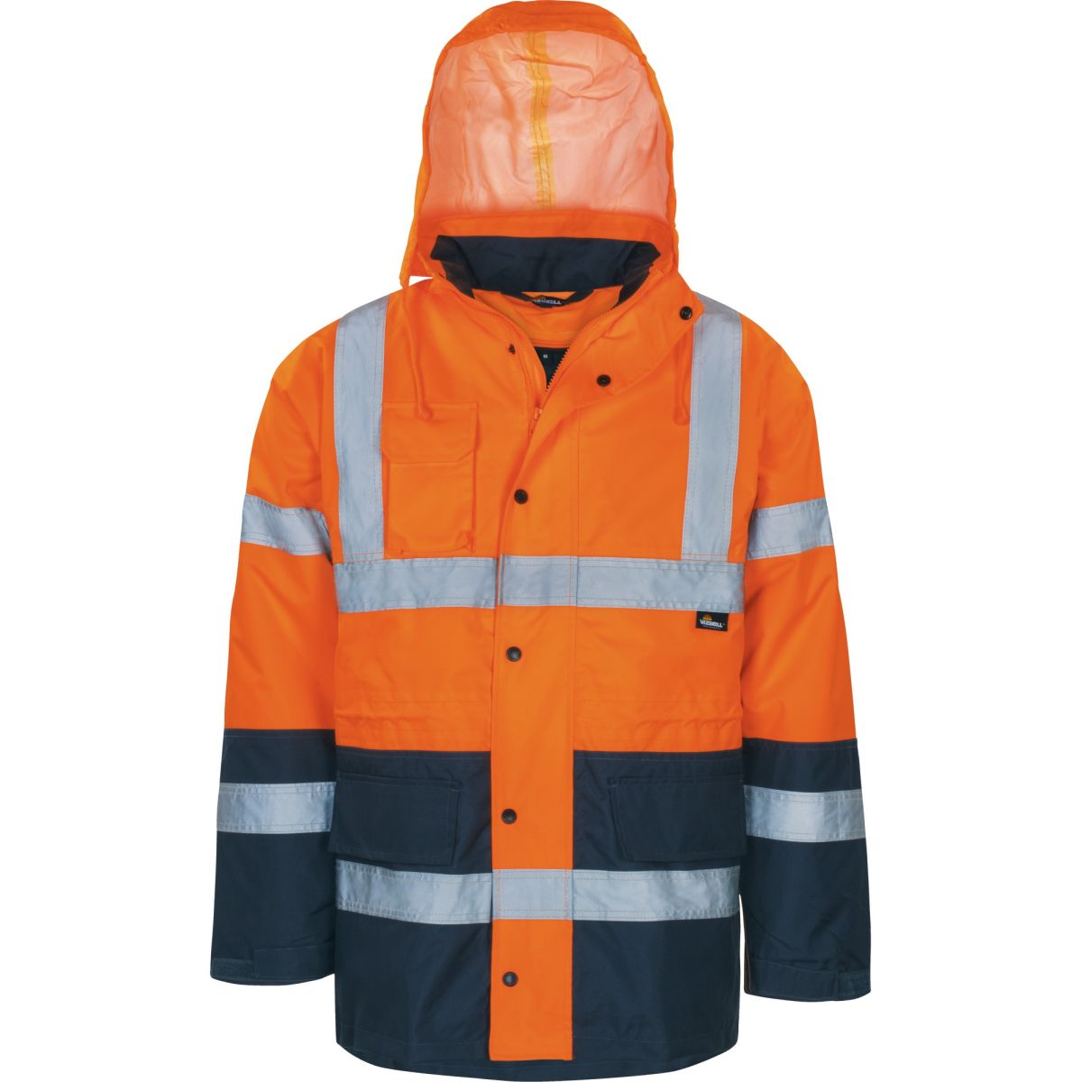 Warnschutz-Parka 2in1 leuchtorange-marine von Vizwell