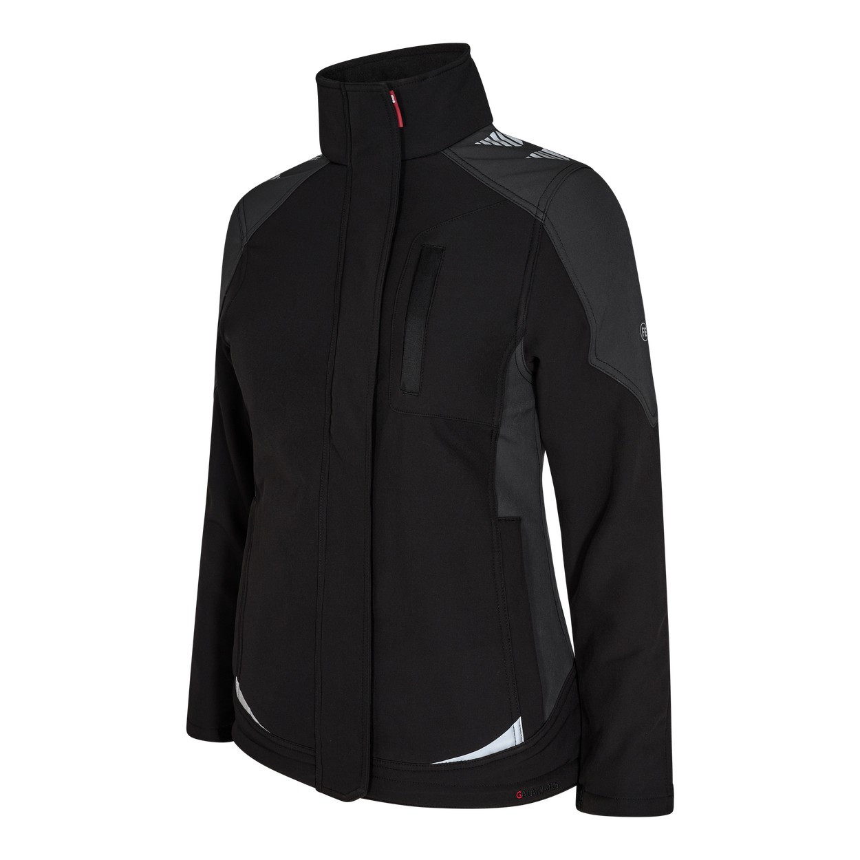 ENGEL Galaxy Damen Softshelljacke in Schwarz/Anthrazit Grau, Größe XS