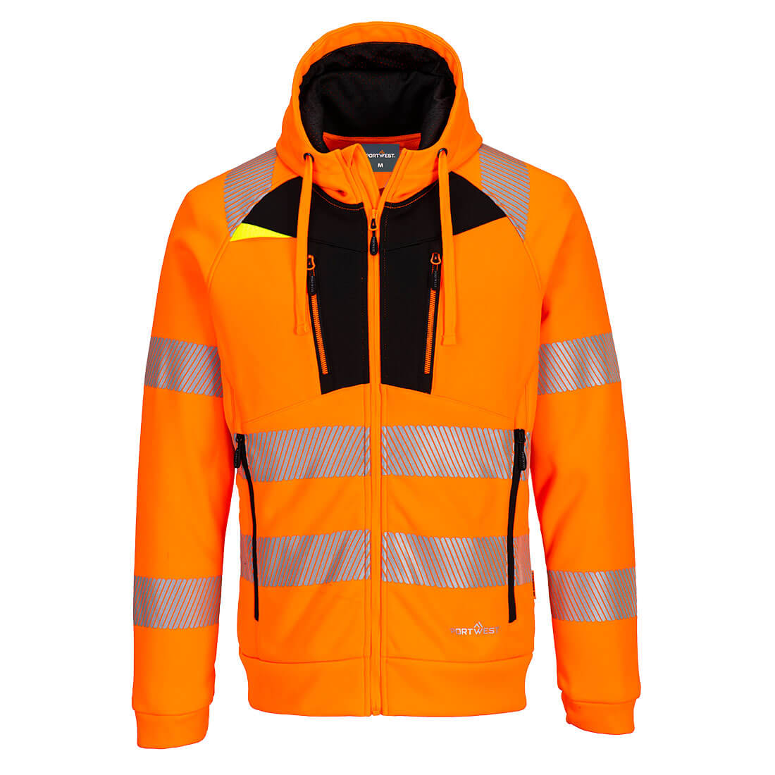 DX4 Warnschutz-Kapuzenjacke DX484 in Orange / Schwarz, Größe S von Portwest