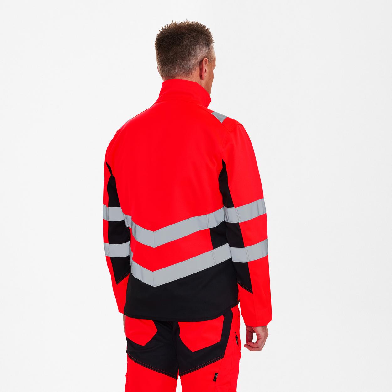 ENGEL Safety Arbeitsjacke mit 2-Wege-Stretch in Rot/Schwarz, Größe XS