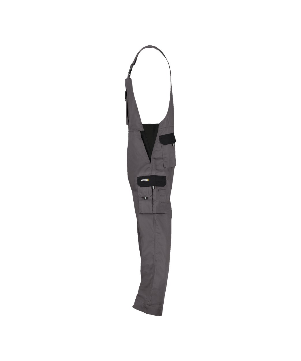 Zweifarbige Arbeitslatzhose "DASSY® Calais" in ZEMENTGRAU/SCHWARZ, Größe 58 - langer Schritt PESCO61