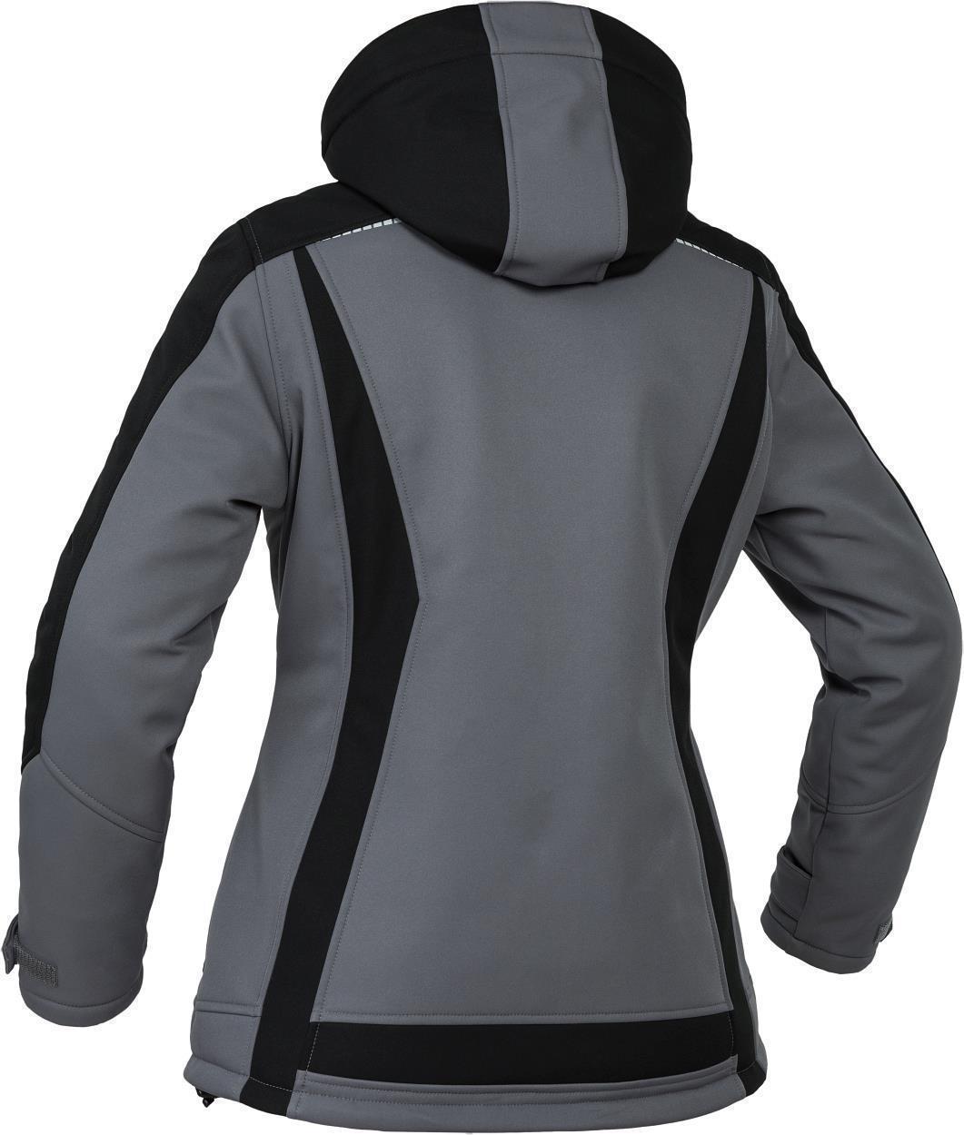 Damen Winter-Softshelljacke Kornblau/Schwarz FLXDI, Gr. 52 von Leibwächter