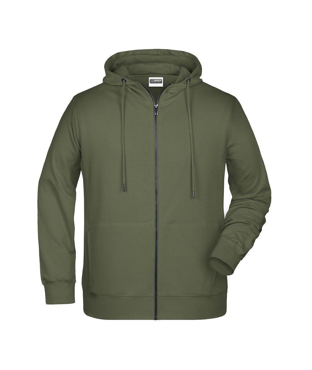 Men's Zip Hoody OCS Blended & RCS "8026" in Olive, Größe 5XL - Daiber