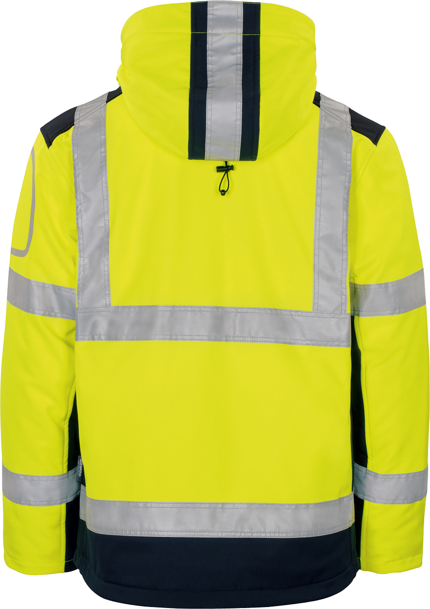 Kontrast-Softshelljacke leuchtgelb-marine in Gr. XXL von Vizwell