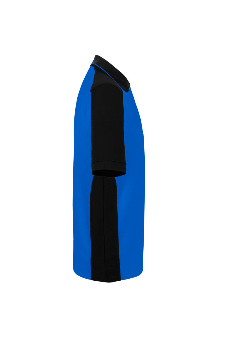 HAKRO 539 Poloshirt Contrast MIKRALINAR® ECO in Royalblau/Schwarz, Größe 6XL