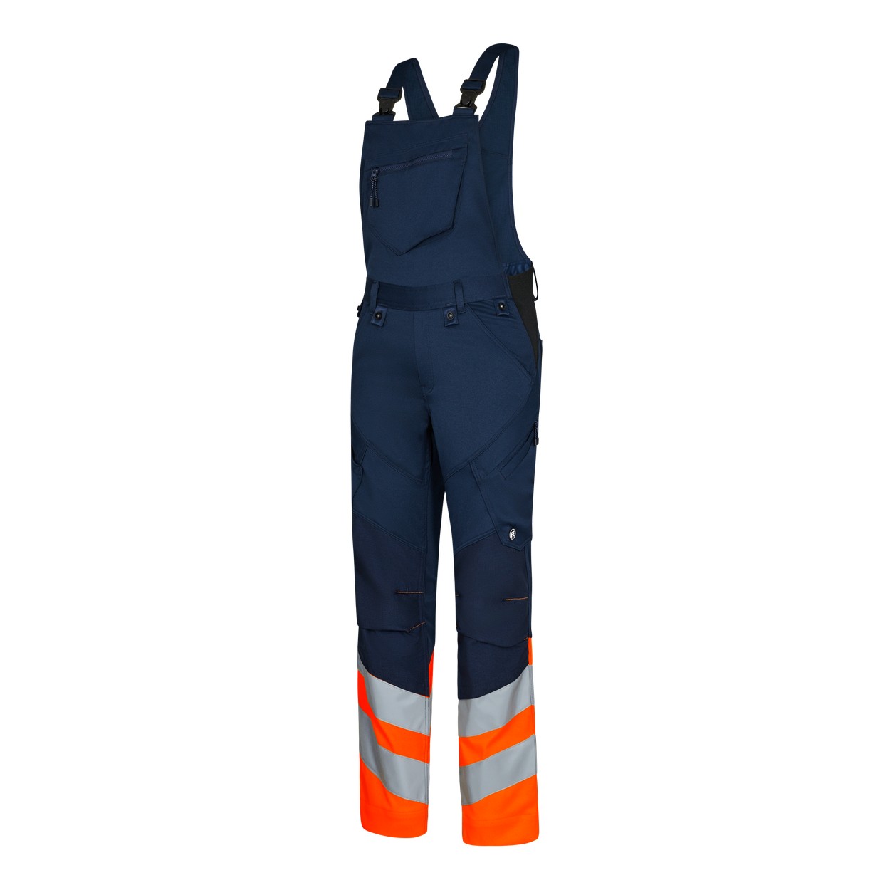 ENGEL Safety Latzhose mit 2-Wege-Stretch in Blue Ink/Orange, Größe 26