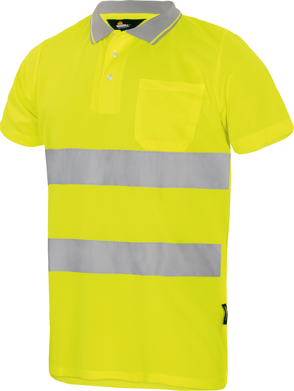 Warnschutzpoloshirt leuchtgelb in Gr. XXL von Vizwell