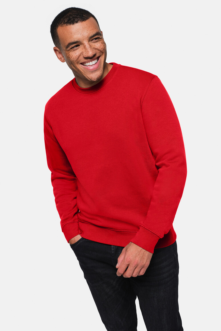 HAKRO 570 Sweatshirt Bio-Baumwolle GOTS in Rot, Größe 6XL