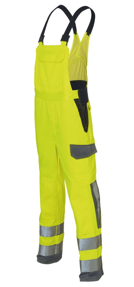 KÜBLER PROTECTIQ HIGH VIS Latzhose ARC1 PSA 3 in Warngelb / Anthrazit, Größe 60