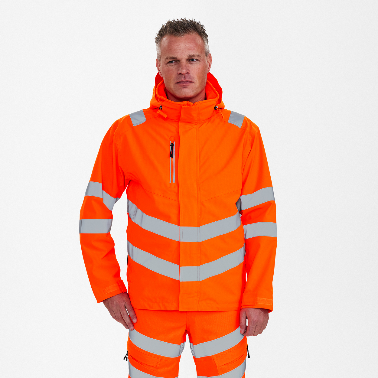 Safety Shelljacke in Hi-vis Orange, Größe XS