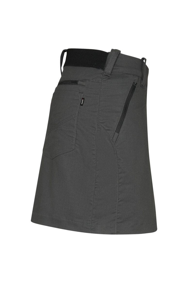 HAKRO 712 DAMEN PERFORMANCESKORT X-STRETCH in Karbongrau, Größe 3XL