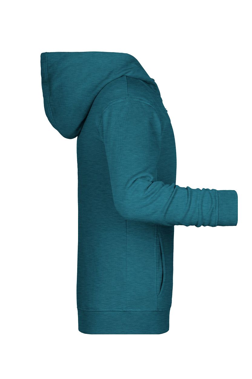 Children's Zip Hoody OCS Blended & RCS "8026K" in Petrol-Melange, Größe 2XL - Daiber