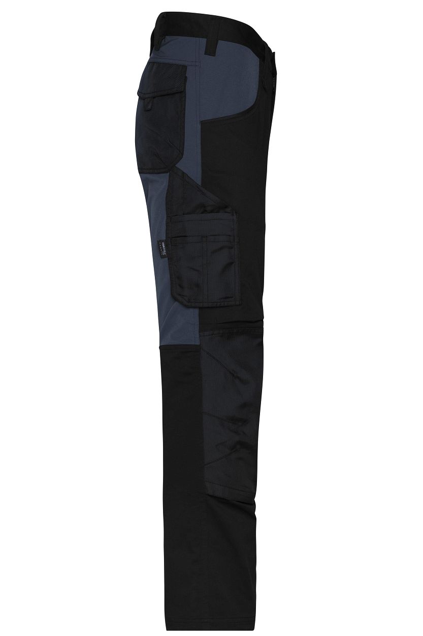 Workwear Stretch-Pants Slim Line GRS "JN1812" in Black/Carbon, Größe 110 - Daiber