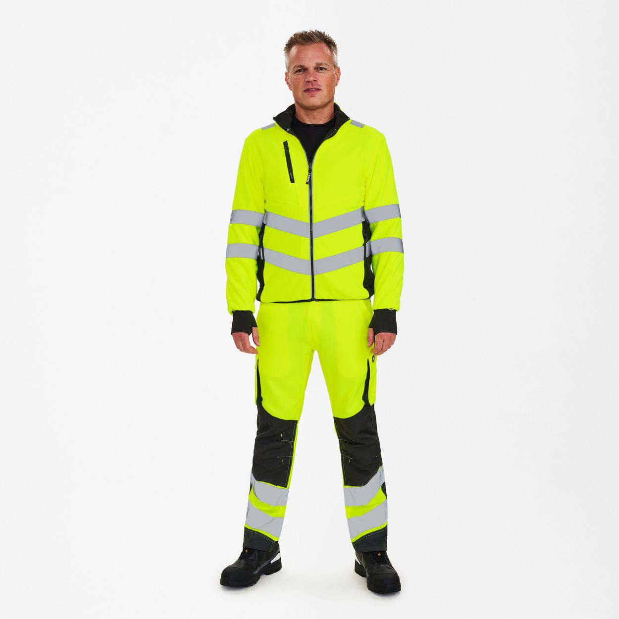ENGEL Safety Fleecejacke in Gelb/Schwarz, Größe XS