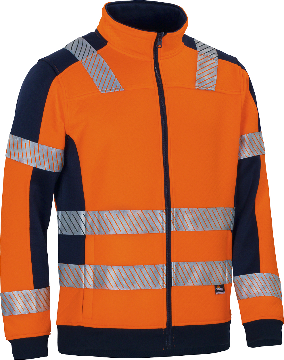 Warnschutz-Kontrast-Innenjacke leuchtorange-marine in Gr. XXL von Vizwell