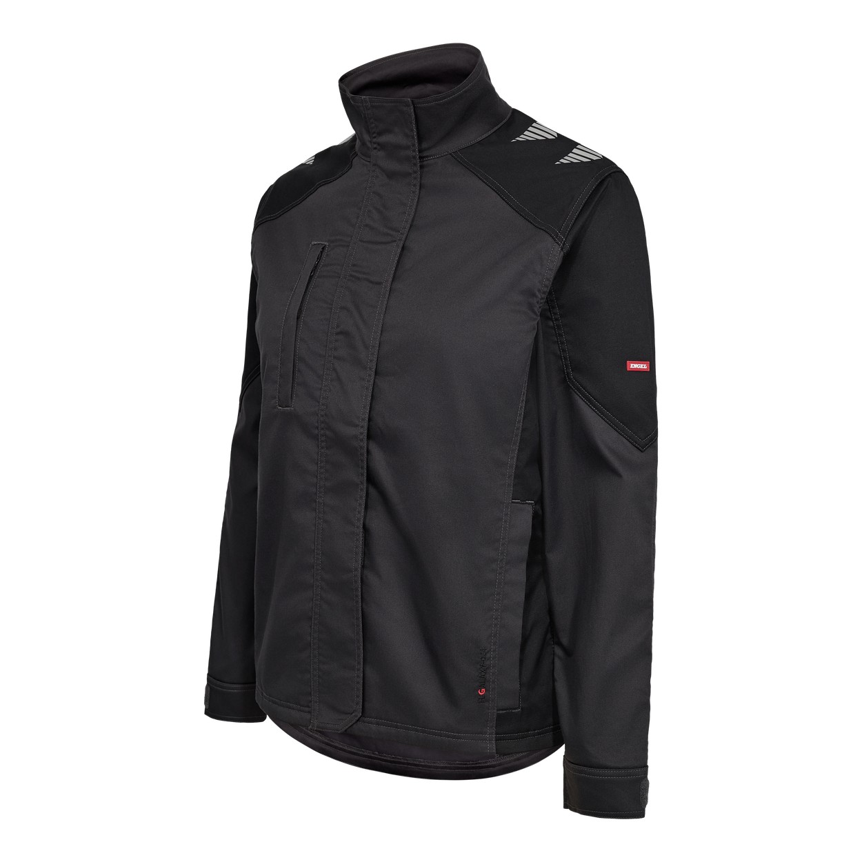 ENGEL Galaxy Damen Arbeitsjacke mit 2-Wege-Stretch in Anthrazitgrau/Schwarz, Größe XS